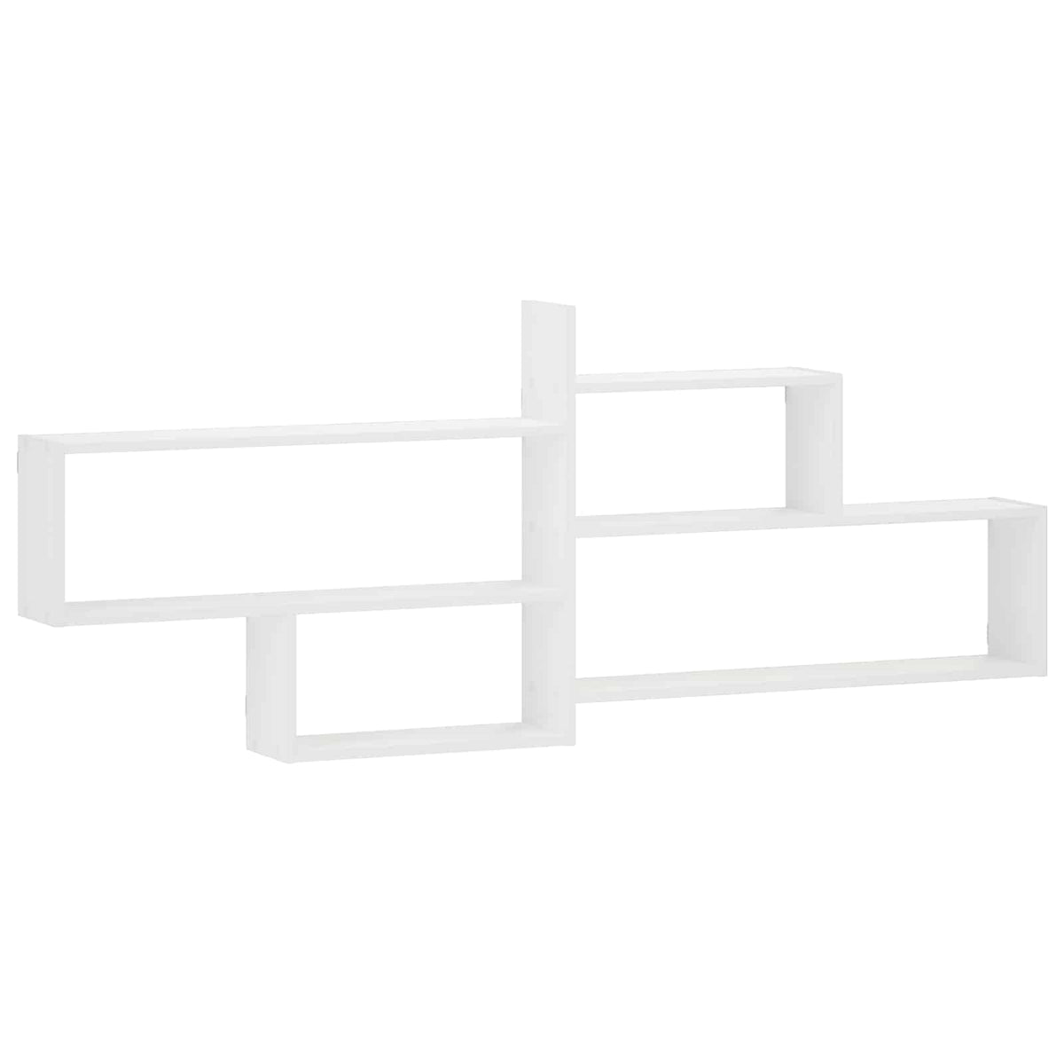 vidaXL Wall Shelf White 168.5 x 17 x 68 cm Engineered Wood