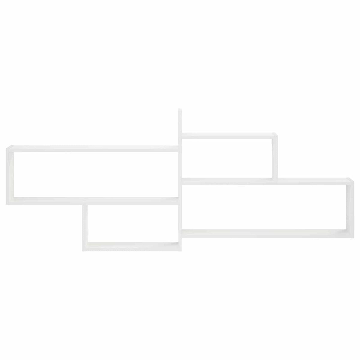 vidaXL Wall Shelf White 168.5 x 17 x 68 cm Engineered Wood