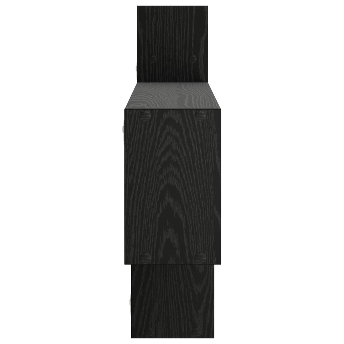 vidaXL Wall Shelf Black Oak 168.5 x 17 x 68 cm Engineered Wood