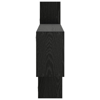 vidaXL Wall Shelf Black Oak 168.5 x 17 x 68 cm Engineered Wood