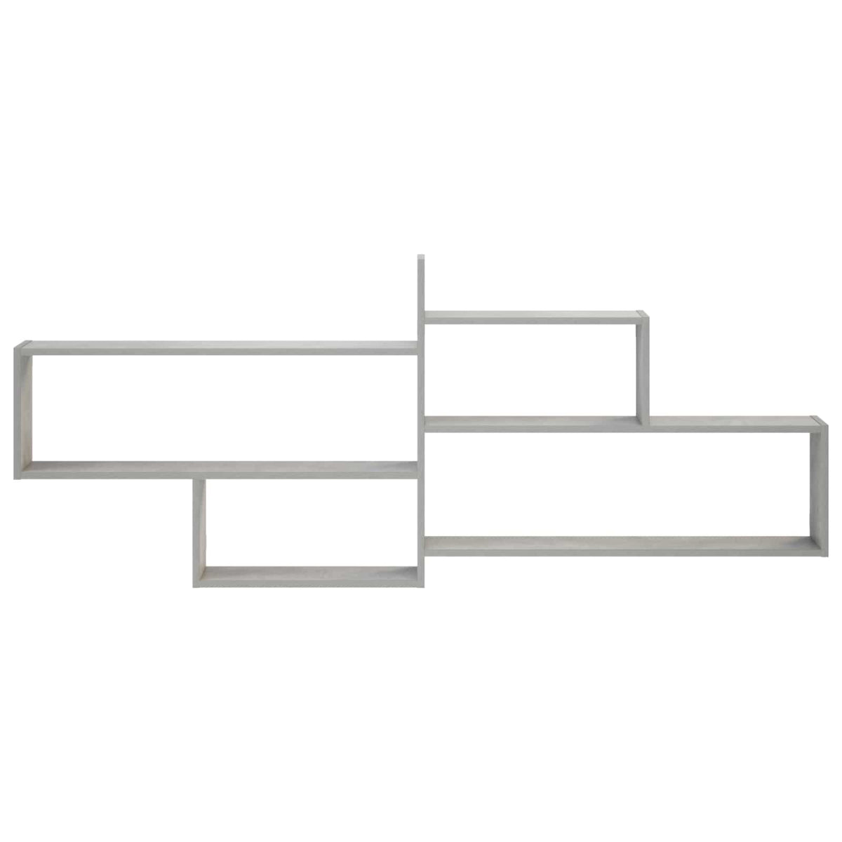 vidaXL Wall Shelf Concrete Grey 168.5 x 17 x 68 cm Engineered Wood