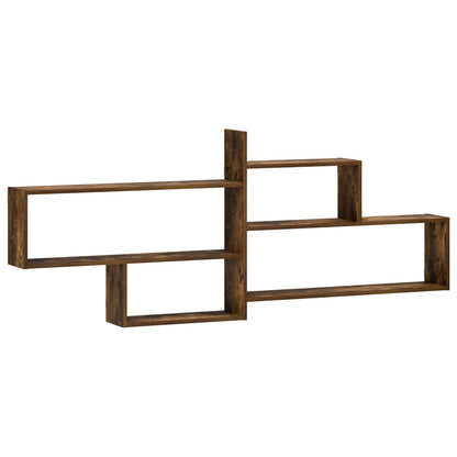 vidaXL Wall Shelf Smoked Oak 168.5 x 17 x 68 cm Engineered Wood