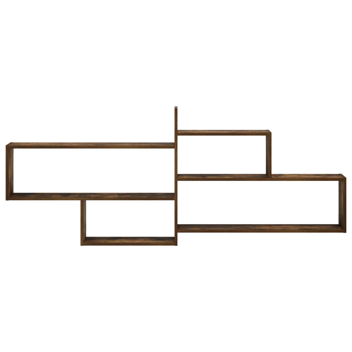 vidaXL Wall Shelf Smoked Oak 168.5 x 17 x 68 cm Engineered Wood