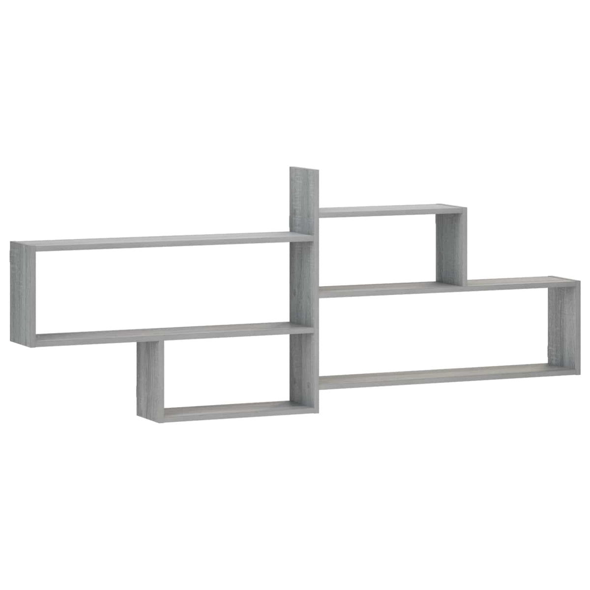 vidaXL Wall Shelf Grey Sonoma 168.5 x 17 x 68 cm Engineered Wood