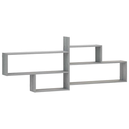 vidaXL Wall Shelf Grey Sonoma 168.5 x 17 x 68 cm Engineered Wood