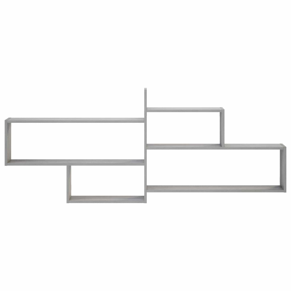vidaXL Wall Shelf Grey Sonoma 168.5 x 17 x 68 cm Engineered Wood