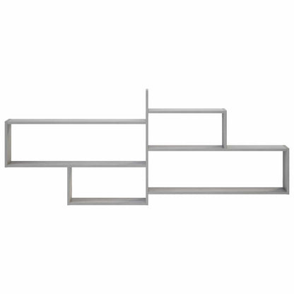 vidaXL Wall Shelf Grey Sonoma 168.5 x 17 x 68 cm Engineered Wood