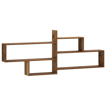 vidaXL Wall Shelf Old Wood 168.5 x 17 x 68 cm Engineered Wood