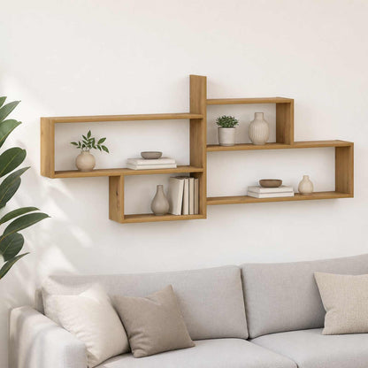 vidaXL Wall Shelf Artisan Oak 168.5 x 17 x 68 cm Engineered Wood