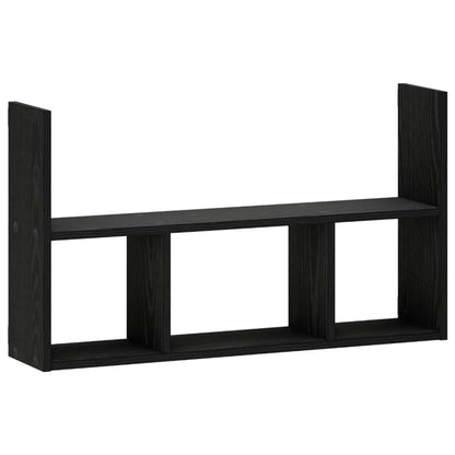 vidaXL Wall Shelf Black Oak 78.5 x 17 x 45 cm Engineered Wood