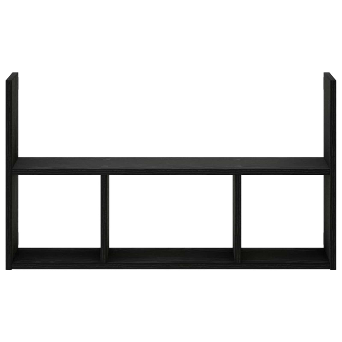 vidaXL Wall Shelf Black Oak 78.5 x 17 x 45 cm Engineered Wood