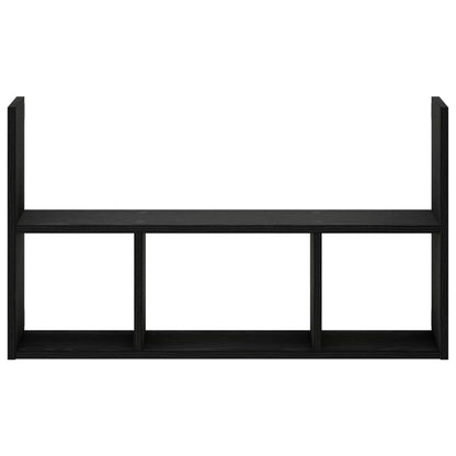 vidaXL Wall Shelf Black Oak 78.5 x 17 x 45 cm Engineered Wood