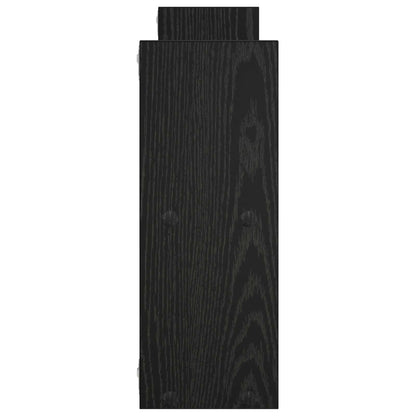 vidaXL Wall Shelf Black Oak 78.5 x 17 x 45 cm Engineered Wood