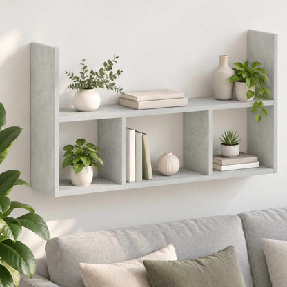 vidaXL Wall Shelf Concrete Grey 78.5 x 17 x 45 cm Engineered Wood
