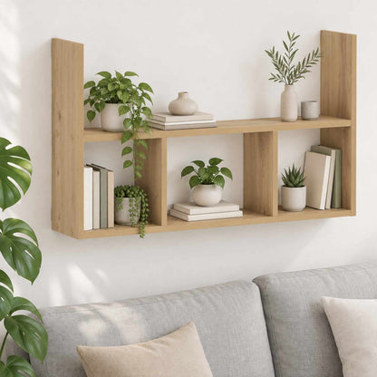 vidaXL Wall Shelf Artisan Oak 78.5 x 17 x 45 cm Engineered Wood