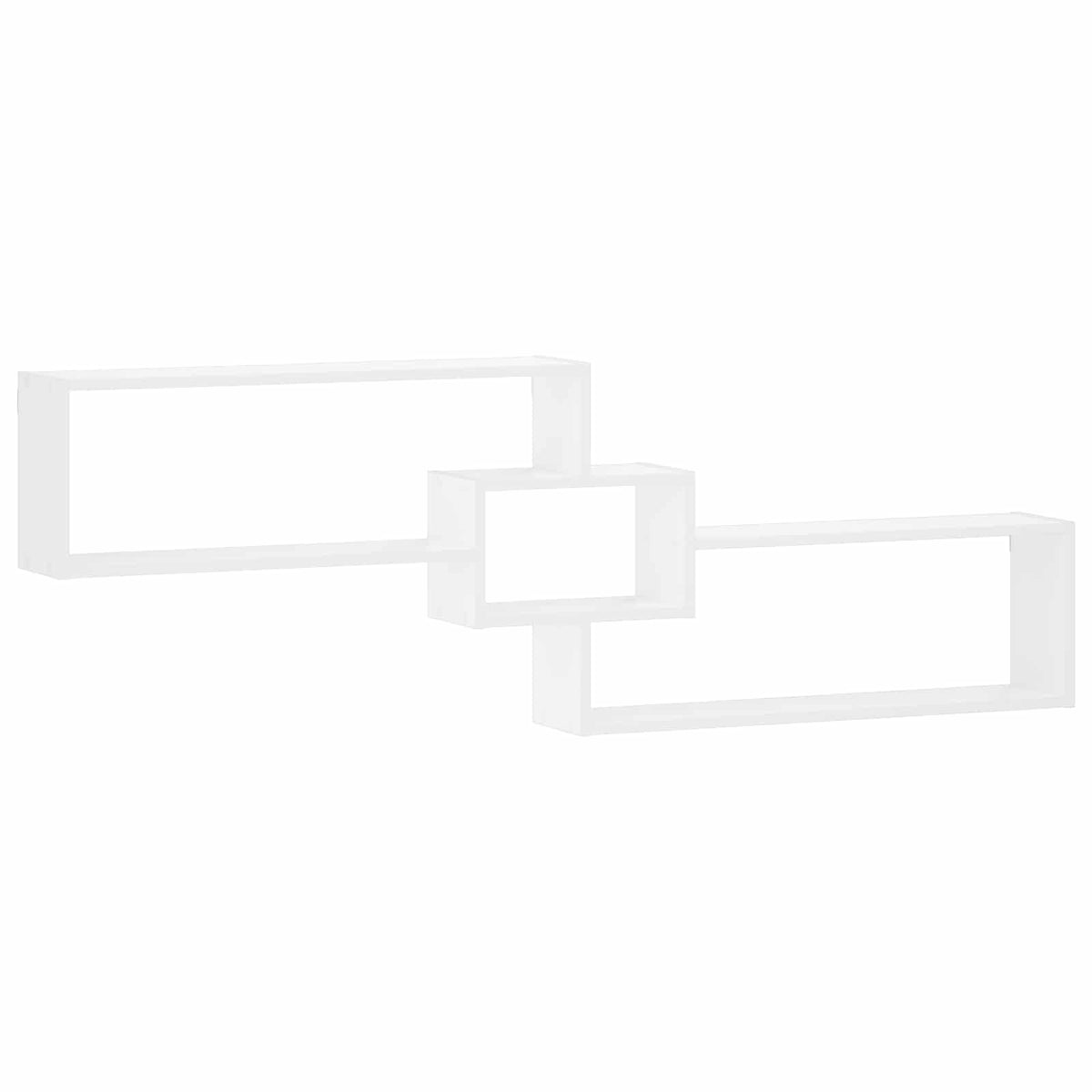 vidaXL Wall Shelf White 158 x 17 x 53 cm Engineered Wood