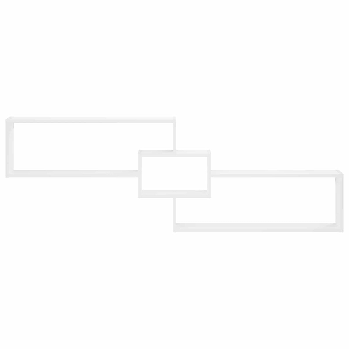 vidaXL Wall Shelf White 158 x 17 x 53 cm Engineered Wood