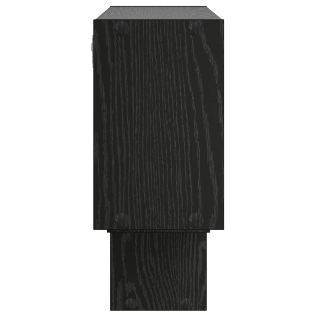 vidaXL Wall Shelf Black Oak 158 x 17 x 53 cm Engineered Wood