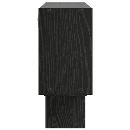 vidaXL Wall Shelf Black Oak 158 x 17 x 53 cm Engineered Wood