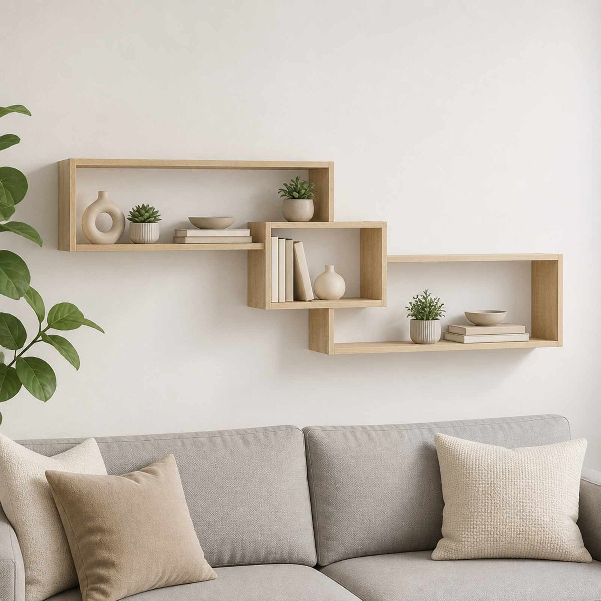 vidaXL Wall Shelf Sonoma Oak 158 x 17 x 53 cm Engineered Wood