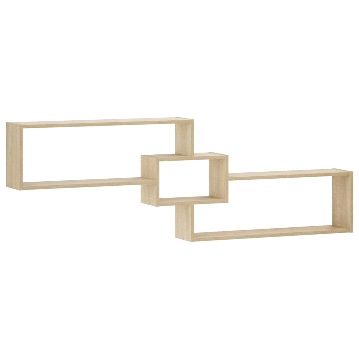 vidaXL Wall Shelf Sonoma Oak 158 x 17 x 53 cm Engineered Wood