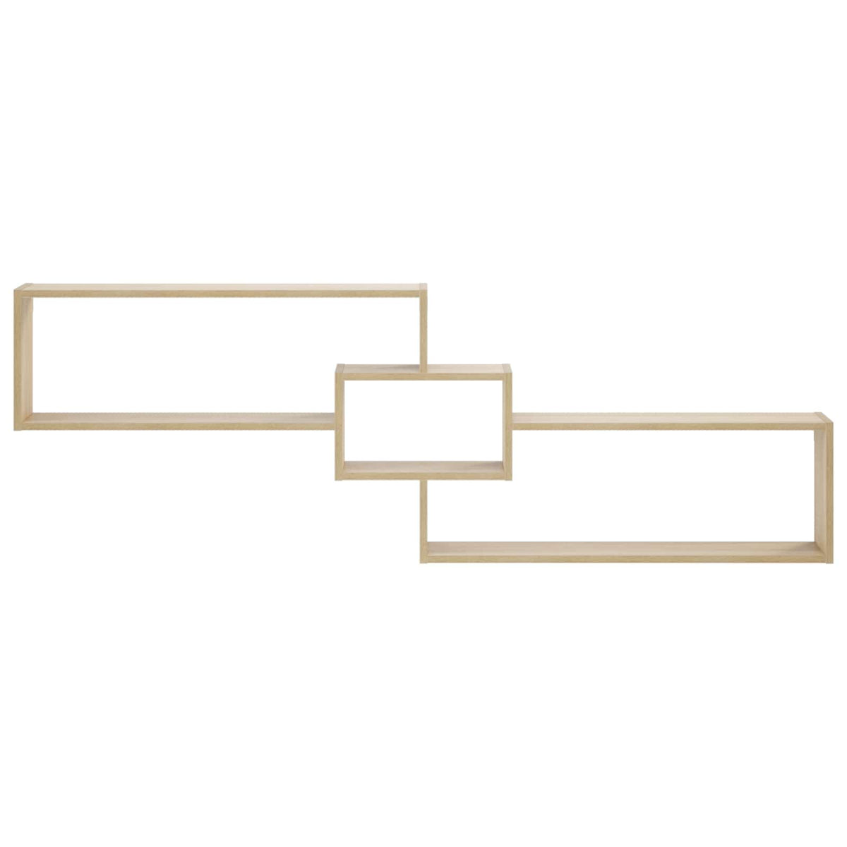 vidaXL Wall Shelf Sonoma Oak 158 x 17 x 53 cm Engineered Wood