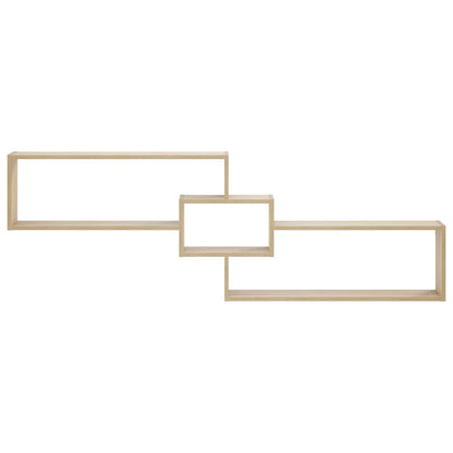 vidaXL Wall Shelf Sonoma Oak 158 x 17 x 53 cm Engineered Wood