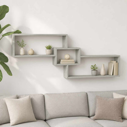 vidaXL Wall Shelf Concrete Grey 158 x 17 x 53 cm Engineered Wood