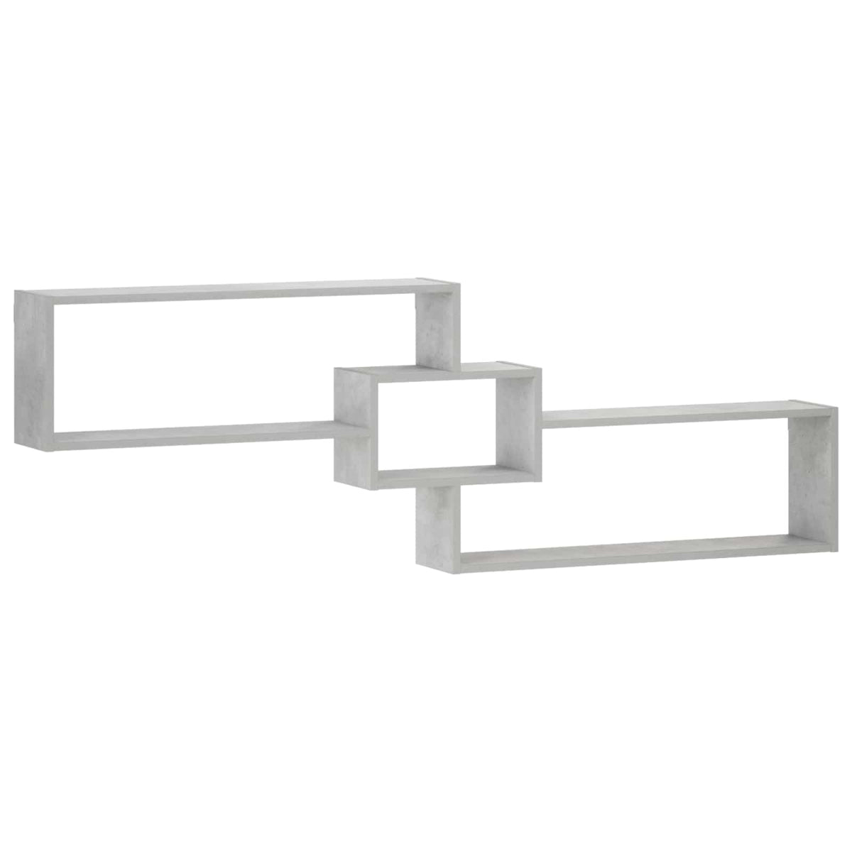 vidaXL Wall Shelf Concrete Grey 158 x 17 x 53 cm Engineered Wood