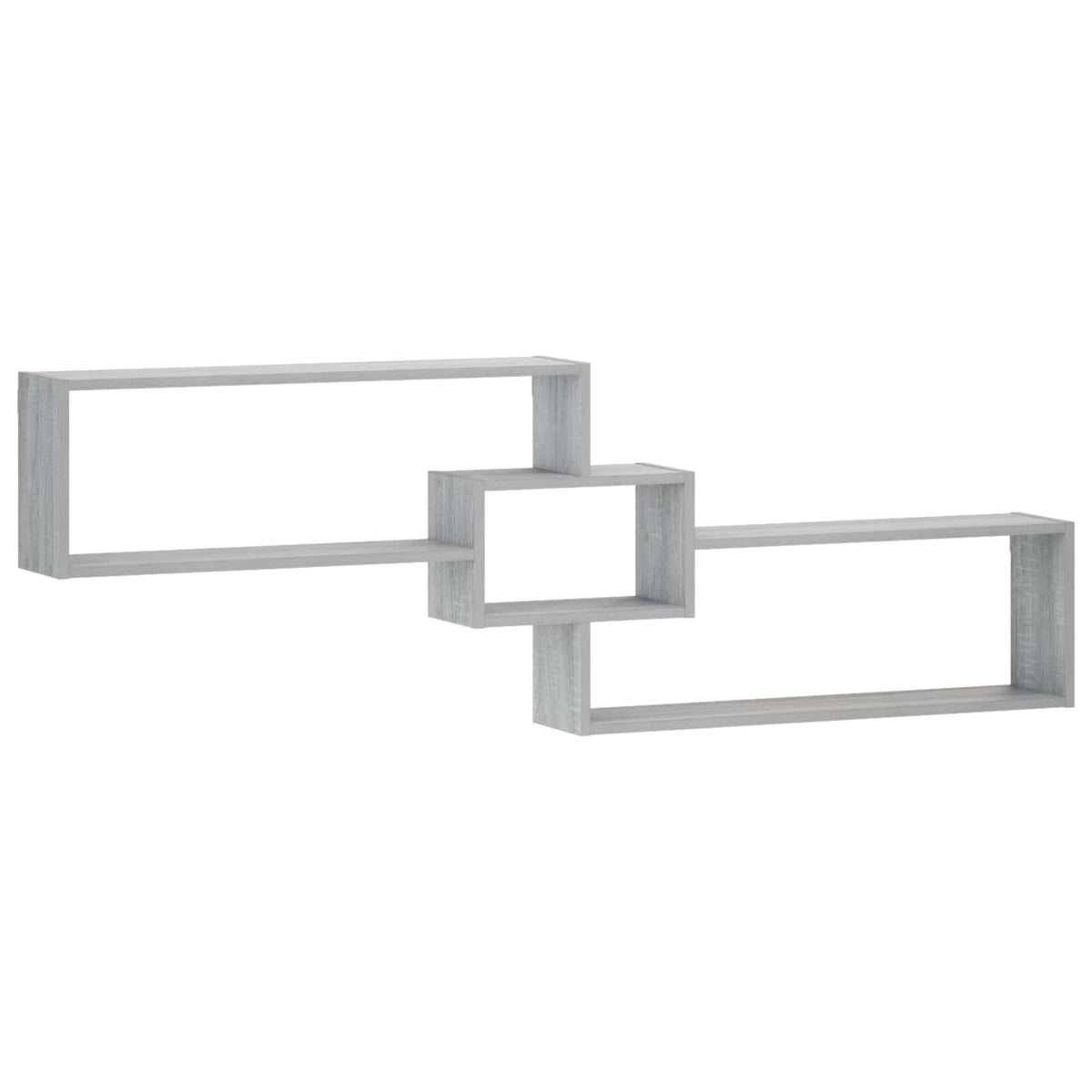 vidaXL Wall Shelf Grey Sonoma 158 x 17 x 53 cm Engineered Wood