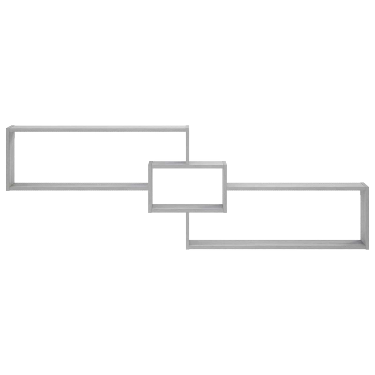 vidaXL Wall Shelf Grey Sonoma 158 x 17 x 53 cm Engineered Wood