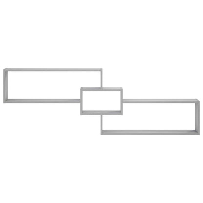 vidaXL Wall Shelf Grey Sonoma 158 x 17 x 53 cm Engineered Wood