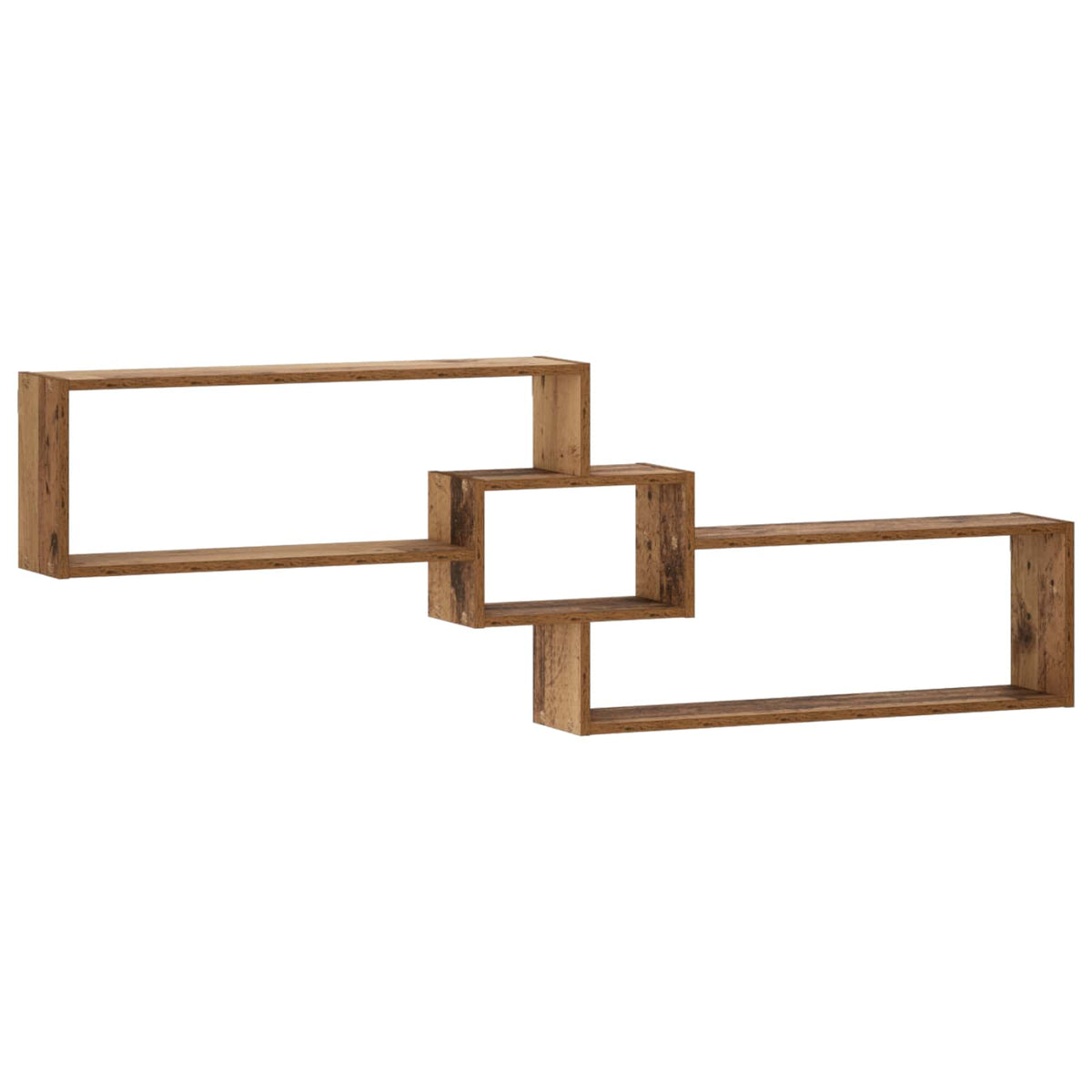 vidaXL Wall Shelf Old Wood 158 x 17 x 53 cm Engineered Wood