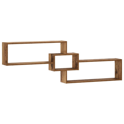 vidaXL Wall Shelf Old Wood 158 x 17 x 53 cm Engineered Wood