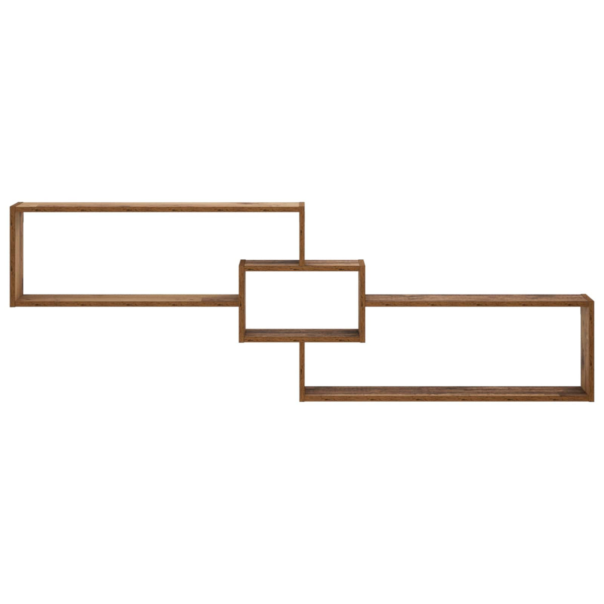 vidaXL Wall Shelf Old Wood 158 x 17 x 53 cm Engineered Wood