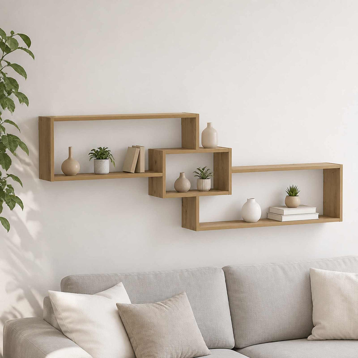 vidaXL Wall Shelf Artisan Oak 158 x 17 x 53 cm Engineered Wood