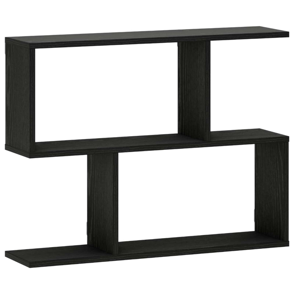 vidaXL Wall Shelf Black Oak 72 x 17 x 55.5 cm Engineered Wood