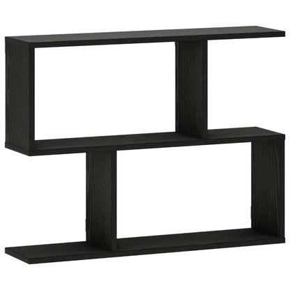 vidaXL Wall Shelf Black Oak 72 x 17 x 55.5 cm Engineered Wood