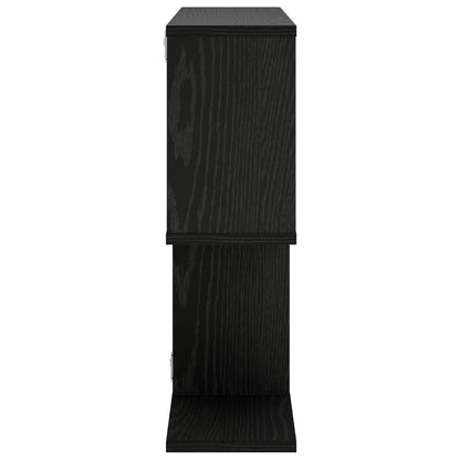 vidaXL Wall Shelf Black Oak 72 x 17 x 55.5 cm Engineered Wood