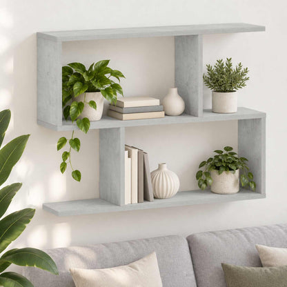 vidaXL Wall Shelf Concrete Grey 72 x 17 x 55.5 cm Engineered Wood