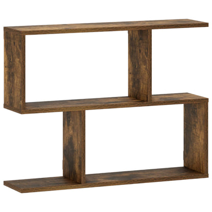 vidaXL Wall Shelf Smoked Oak 72 x 17 x 55.5 cm Engineered Wood