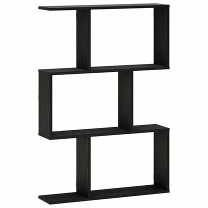 vidaXL Wall Shelf Black Oak 72 x 17 x 105 cm Engineered Wood