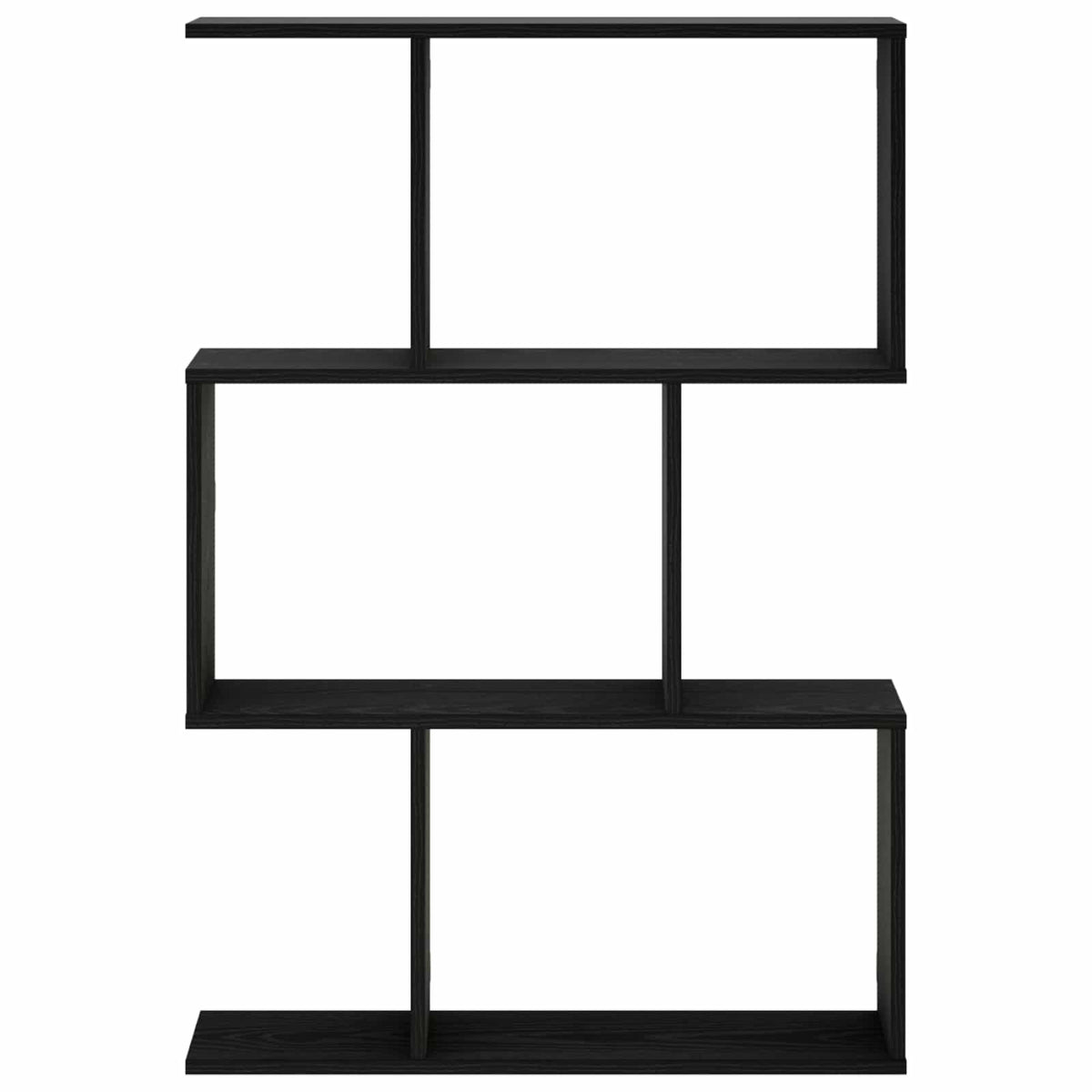 vidaXL Wall Shelf Black Oak 72 x 17 x 105 cm Engineered Wood