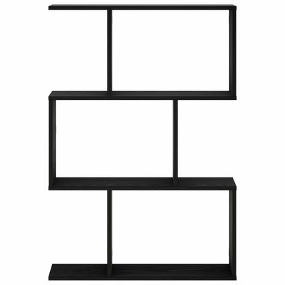 vidaXL Wall Shelf Black Oak 72 x 17 x 105 cm Engineered Wood
