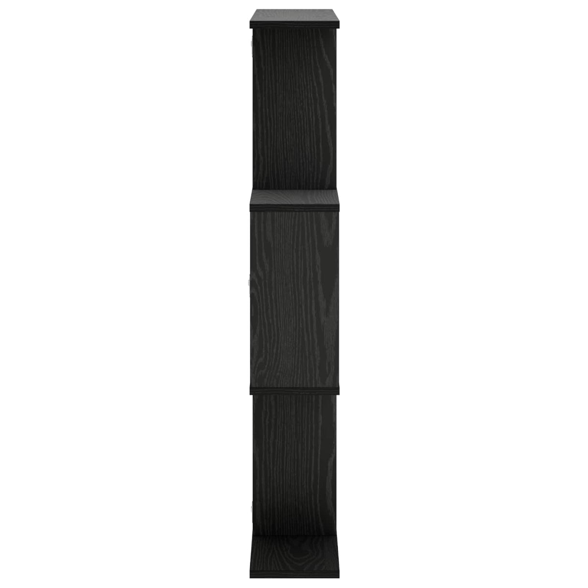 vidaXL Wall Shelf Black Oak 72 x 17 x 105 cm Engineered Wood
