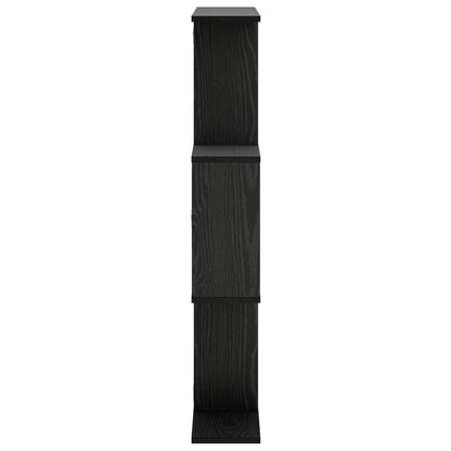 vidaXL Wall Shelf Black Oak 72 x 17 x 105 cm Engineered Wood
