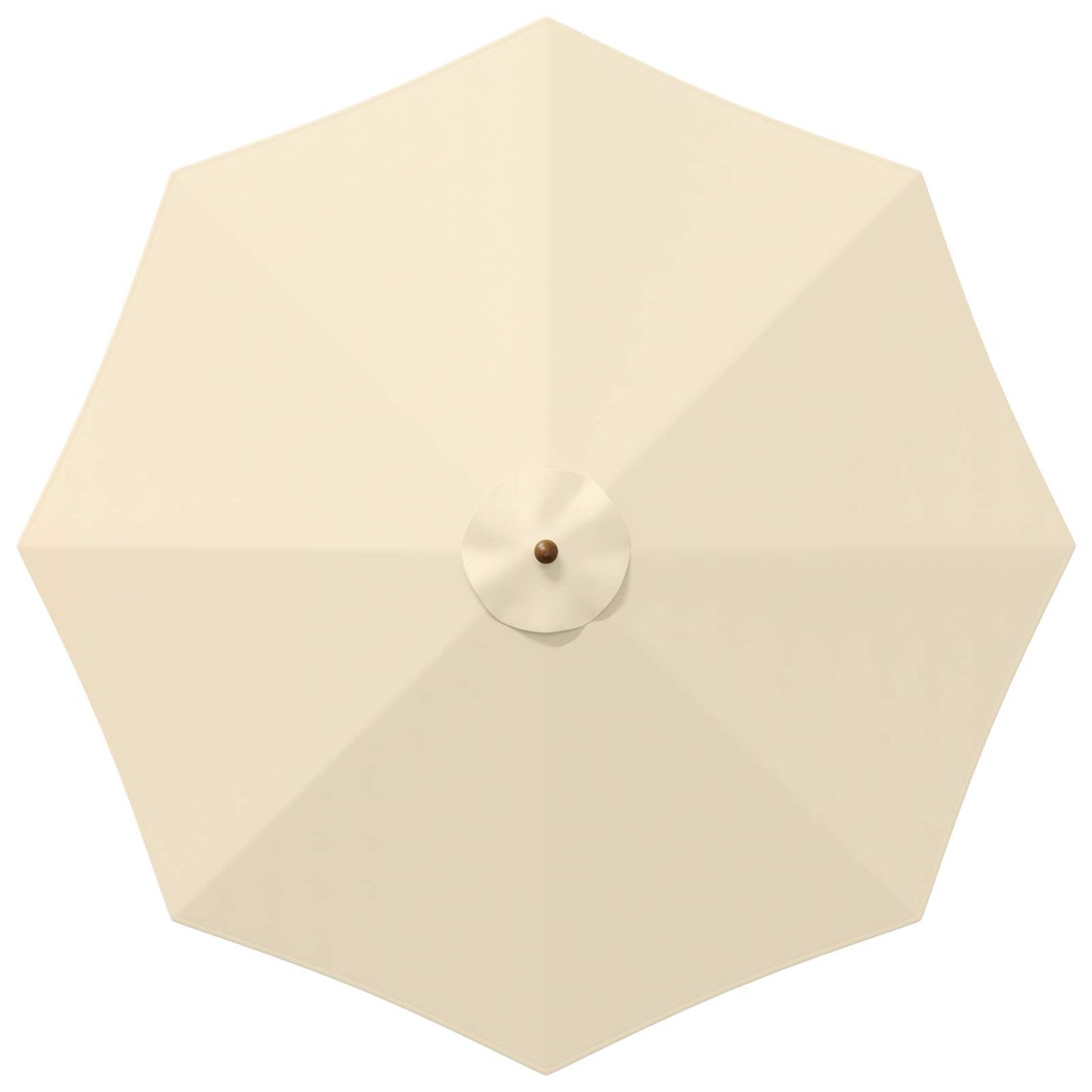 vidaXL Garden Parasol Ø 300 x 248 cm Solid Eucalyptus Wood Cream White