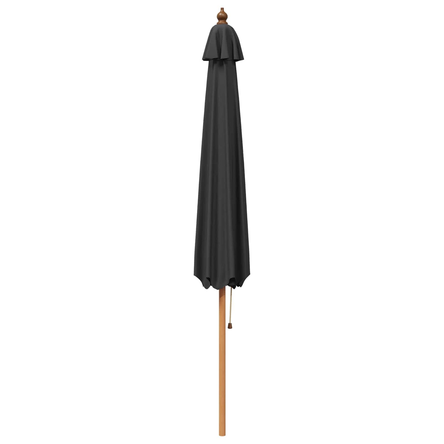 vidaXL Garden Parasol Ø 300 x 248 cm Solid Eucalyptus Wood Anthracite