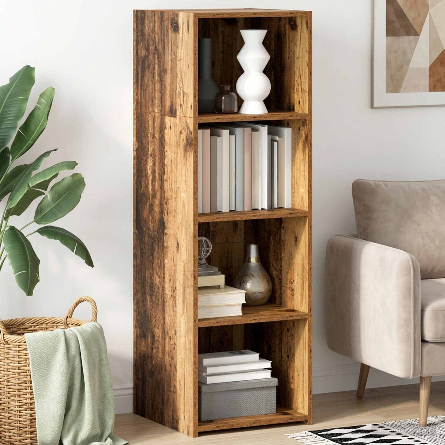 vidaXL Highboard Old Wood 40 x 41 x 124 cm Engineered Wood
