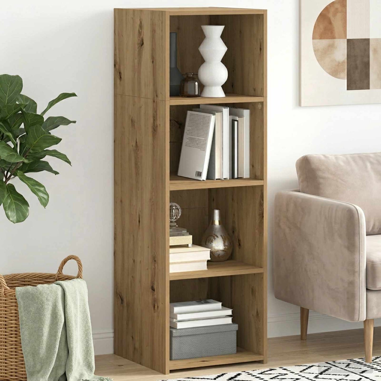 vidaXL Highboard Artisan Oak 40 x 41 x 124 cm Engineered Wood
